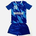 MAILLOT SHORT FOOT MARSEILLE OM BLEU ENFANT AUBAMEYANG DU 4 AU 14 ANS
