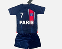 MAILLOT SHORT FOOT PARIS BLEU ENFANT MBAPPE DU 4 AU 14 ANS