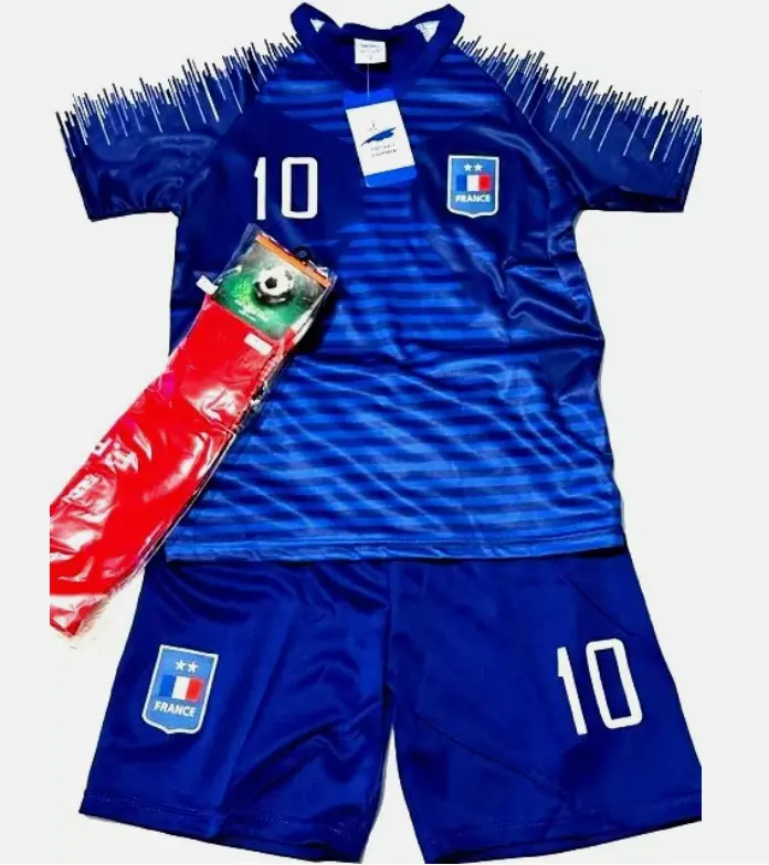 MAILLOT SHORT CHAUSSETTES FOOT FRANCE ENFANT MBAPPE DU 4 AU 14 ANS