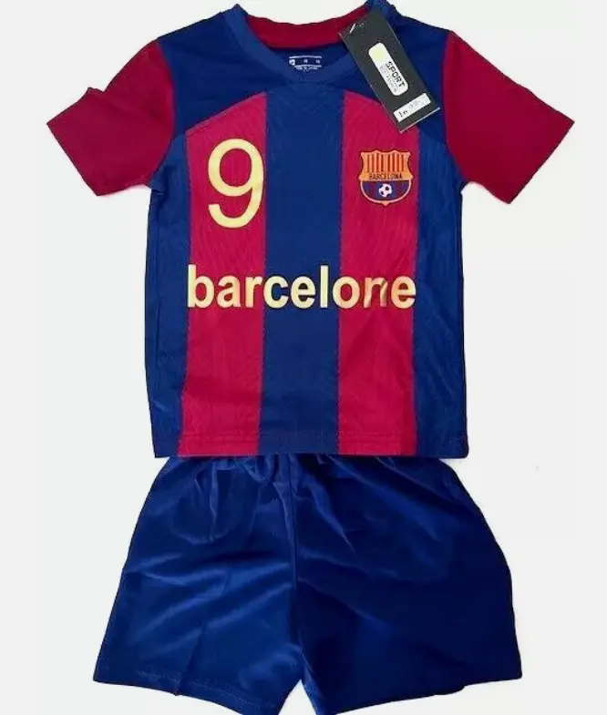 MAILLOT SHORT FOOT BARCELONE ENFANT LEWANDOWSKI DU 4 AU 14 ANS
