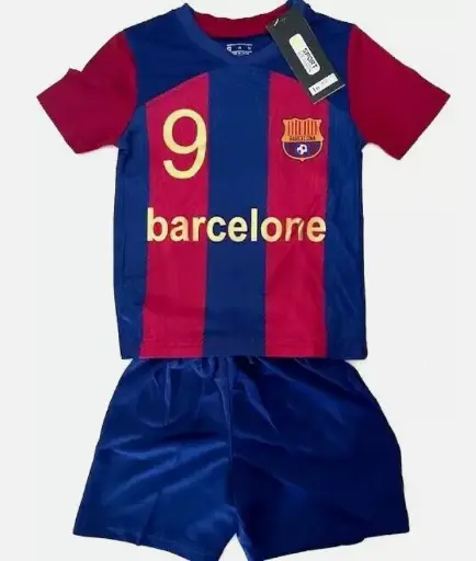 MAILLOT SHORT FOOT BARCELONE ENFANT LEWANDOWSKI DU 4 AU 14 ANS