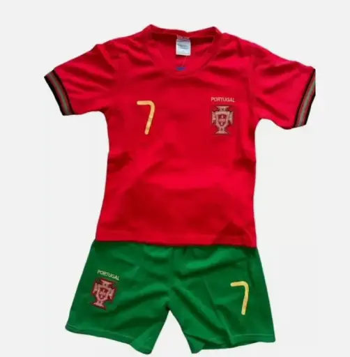 MAILLOT SHORT FOOT PORTUGAL ENFANT RONALDO DU 4 AU 14 ANS